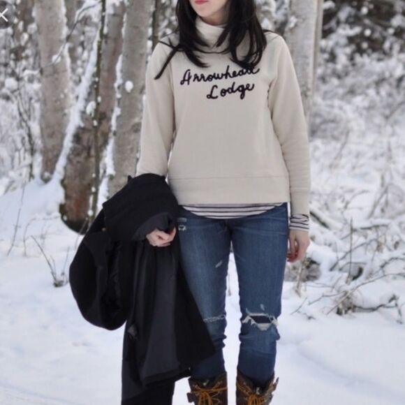 MADEWELL Arrowhead Lodge Funnelneck Sweatshirt Medium - Picture 3 of 8